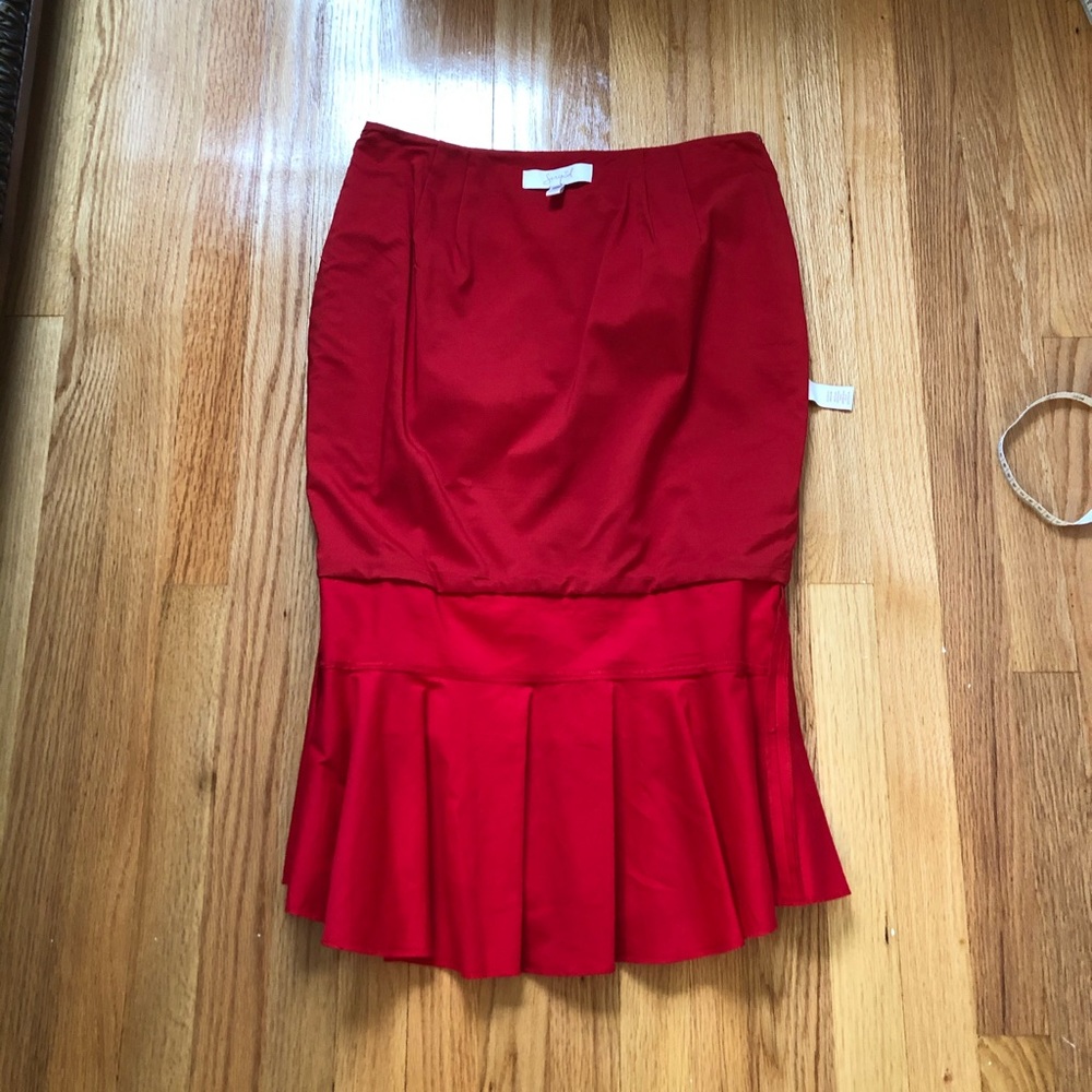 Scripted peplum ruffled skirt - Picture 6 of 8